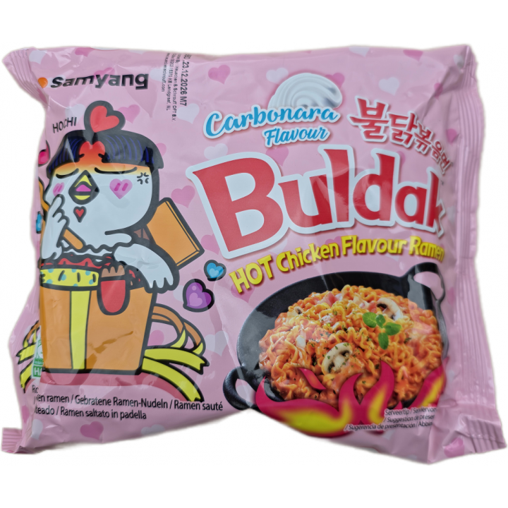 Buldak Carbonara Hot Chicken Ramen 130g  Samyang Korea Instant Nudeln
