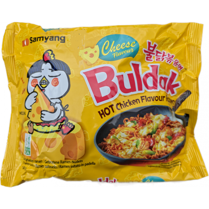 Buldak Cheese Hot Chicken Ramen 140g  Samyang Korea Instant Nudeln Käsegeschmack