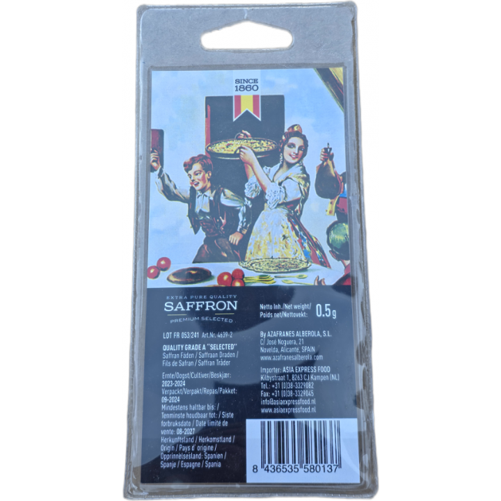 Saffron Premium Selected 0,5g Spanish Delight Safranfäden Premiumqualität A