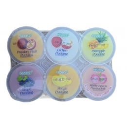 Nata de Coco Fruit Pudding 480g(6x80g) Cocon Dessert mit Kokosnuss-Gel in 6 verschiedenen Geschmacksrichtungen