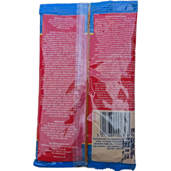 Chilli Powder 100g TRS  Chilipulver aus Indien reines Naturprodukt