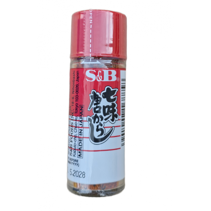 Nanami Togarashi Chilli Pepper 15g S&B Japanische Würzmischung aus sieben Gewürzen mit Chili