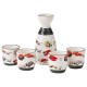Sake Set - Sake Karaffe + 4 Sake Becher Sake service 5 teilig China Japan Sushi