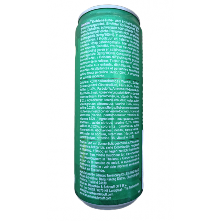 Carabao Energy Drink Original 330ml Thai Erfrischungsgetränk mit Kohlensäure und Koffein