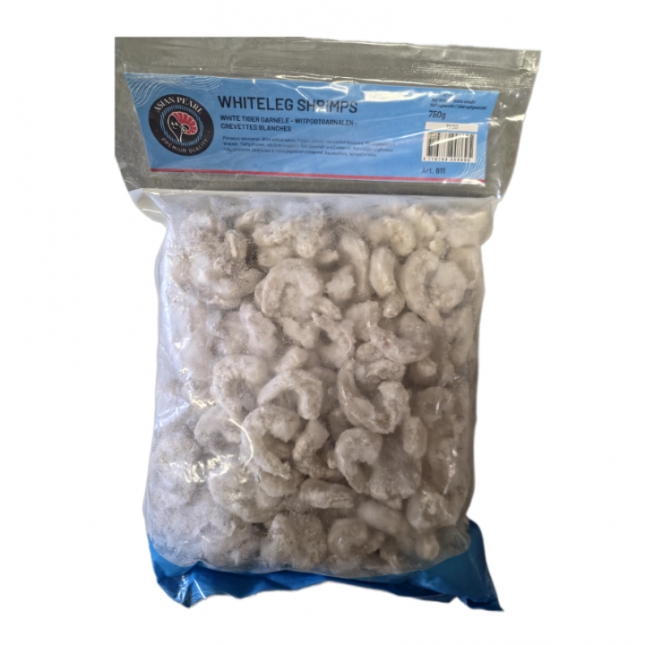 White Leg Shrimps White Tiger Garnelen 750g TIEFKÜHL ohne Kopf, geschält Vannamei-Garnelen