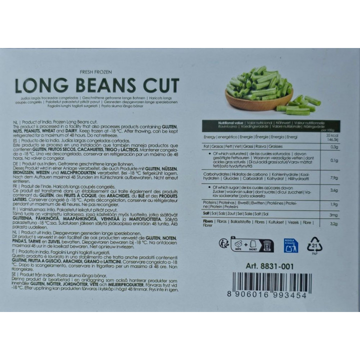 Long Beans Cut TIEFKÜHL 400g geschnittene lange Bohnen Schlangenbohnen