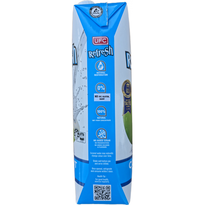 Coconut Water Refresh UFC 1L  100 % natürliches  Kokosnusswasser Kokoswasser