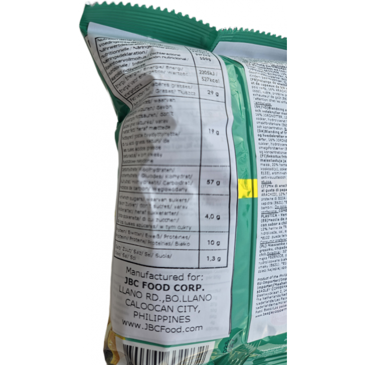 Ding Dong Snack Mix Spicy 95g knuspriger Mix aus Erdüssen-Erbsen-Mais-weizenlocken Chili-Knoblauch-Geschmack