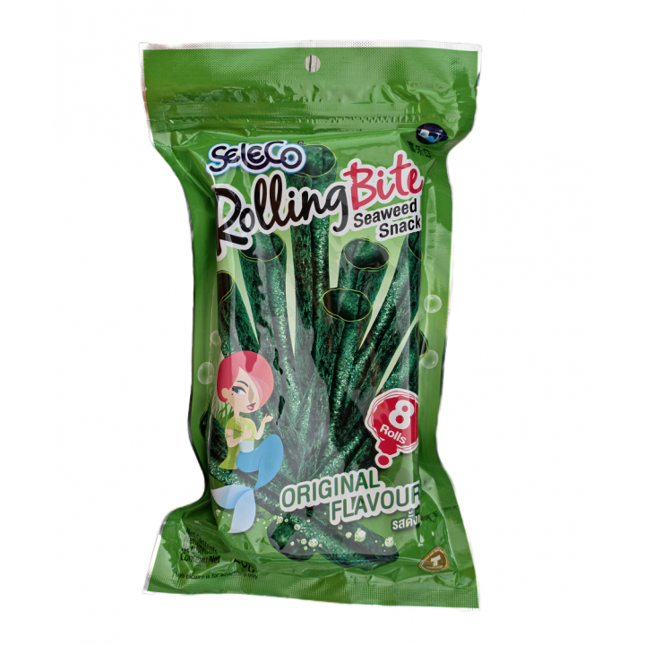 Rolling Bite Seaweed Snack Original 28g Knusprige Nori Algen-Röllchen Umami