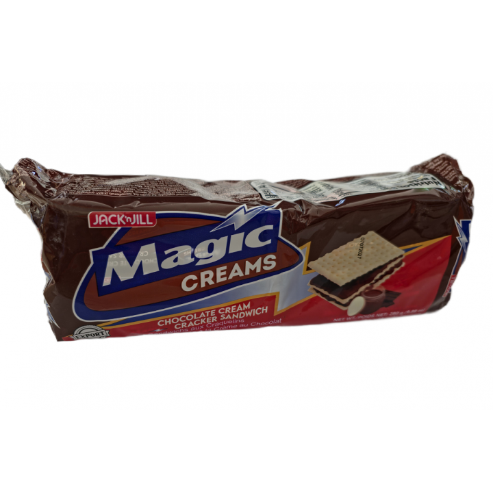 Magic Creams Chocolate Cream Cracker Sandwich 280g(10x28g) Philippinisches Kekssansandwich mit Schokocreme