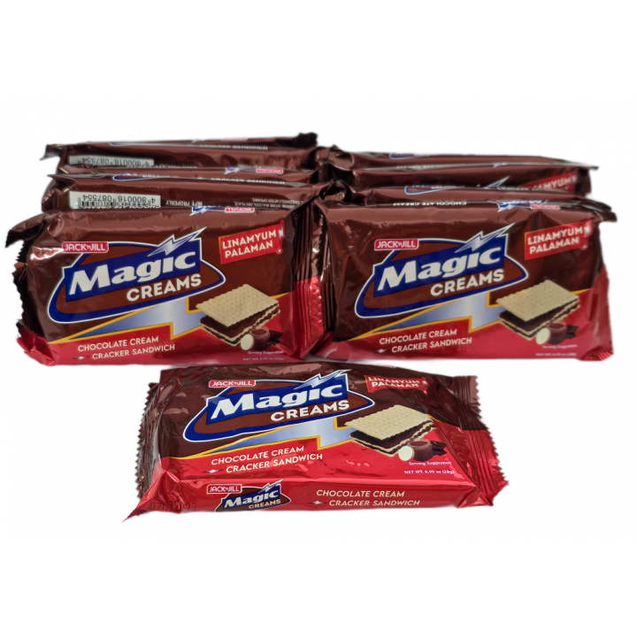 Magic Creams Chocolate Cream Cracker Sandwich 280g(10x28g) Philippinisches Kekssansandwich mit Schokocreme