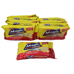 Magic Creams Butter flavoured Cream Cracker Sandwich 280g(10x28g)Kekssansandwich mit Cremefüllung mit Buttergeschmack