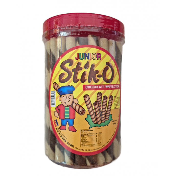 Stik-O Chocolate Wafer Sticks 380g Philippinische Waffelröllchen mit Schokoladengeschmack