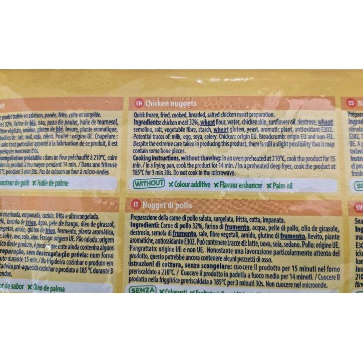 Chicken Nuggets 1kg Doux TIEFKÜHL Panierte, gewürzte Nuggets aus Hähnchenfleisch