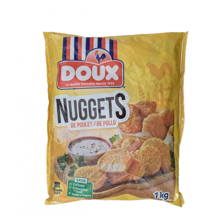 Chicken Nuggets 1kg Doux TIEFKÜHL Panierte, gewürzte Nuggets aus Hähnchenfleisch