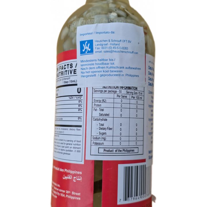 Datu Puti Spiced Vinegar 750ml Datu Puti gewürzter Essig Rohrzuckeressig mit Gewürzeinlage