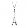 großer Eiffelturm Strass Anhänger (ca. 4,6cm x 1,3cm) + Kette (ca. 45cm + 6cm)  Frankreich eifelturm