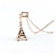 großer Eiffelturm Strass Anhänger (ca. 4,6cm x 1,3cm) + Kette (ca. 45cm + 6cm)  Frankreich eifelturm