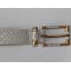 Damengürtel Kroko-Design & vergoldeter Schnalle Ledergürtel 2,3cm breit 5 Farben