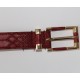 Damengürtel Kroko-Design & vergoldeter Schnalle Ledergürtel 2,3cm breit 5 Farben